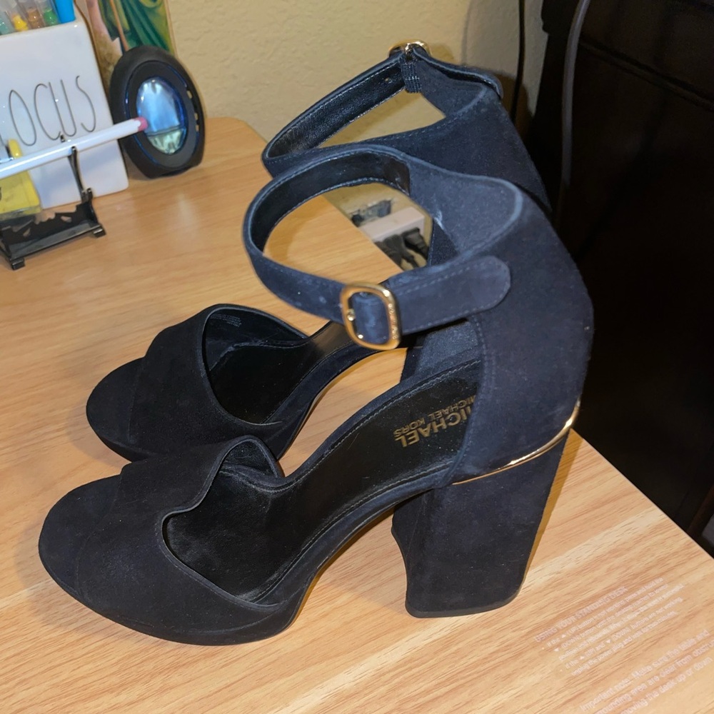 New Michael Kors Suede Block Heel